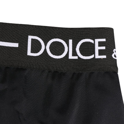 Dolce & Gabbana Black Logo Waistband Coulotte Panty Underwear