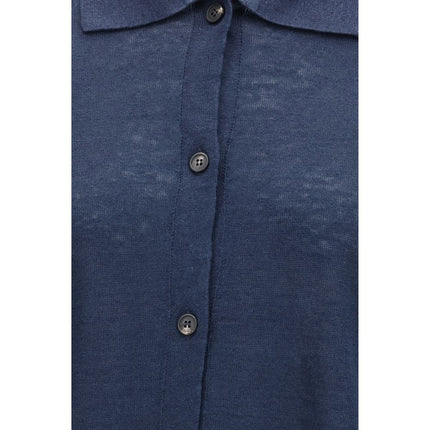'S Max Mara Blue Linen Cardigan
