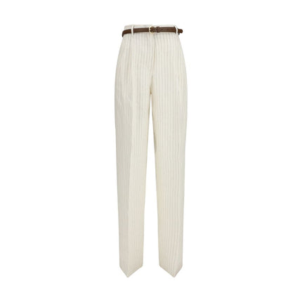 Max Mara Beige Linen Casual Pants