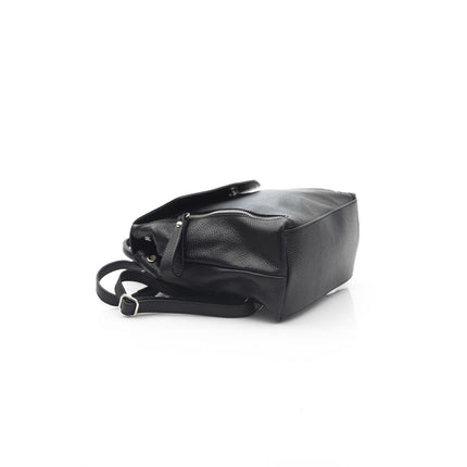 Baldinini Trend Black Leather Women Backpack
