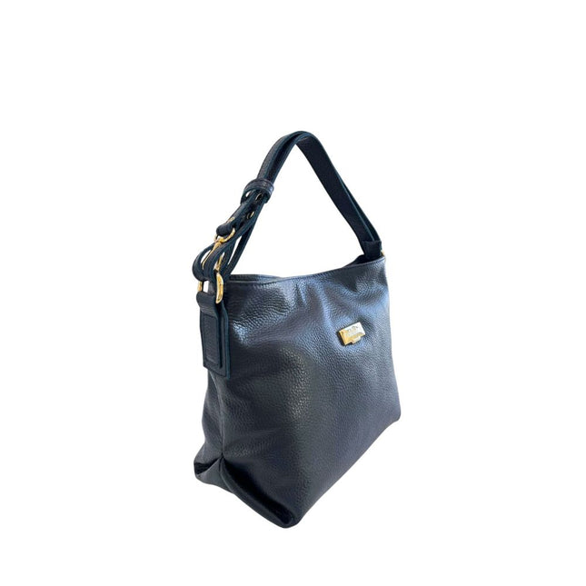 Baldinini Trend Blue Cowhide Leather Women Shoulder Bag