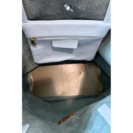 Baldinini Trend Blue Cowhide Clutch Bag