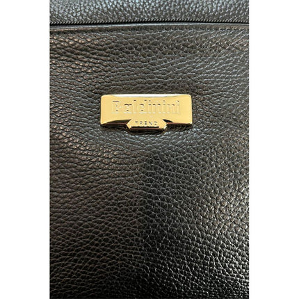 Baldinini Trend Black Leather Women Crossbody Bag