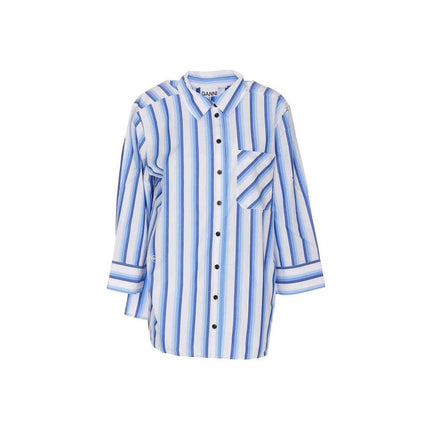 Ganni Blue Cotton Shirt