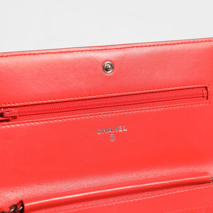 Chanel Boy Wallet on Chain Red Lambskin