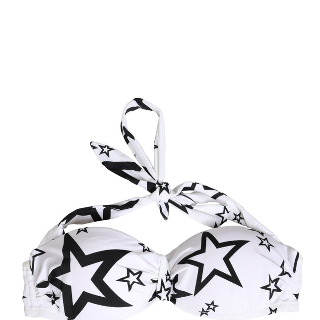 Dolce & Gabbana White Millennials Star Padded Bandeau Underwear