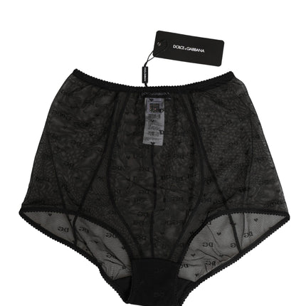 Dolce & Gabbana Black Nylon Stretch Slip Girdle Panty Underwear