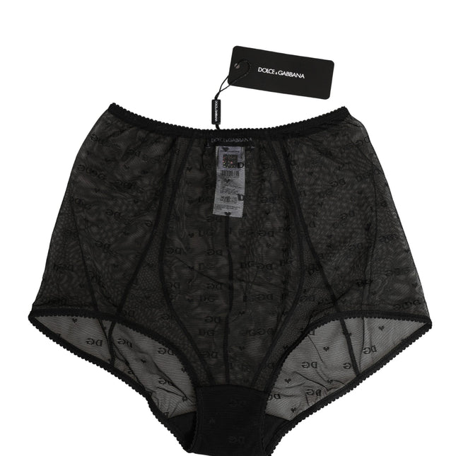 Dolce & Gabbana Black Nylon Stretch Slip Girdle Panty Underwear
