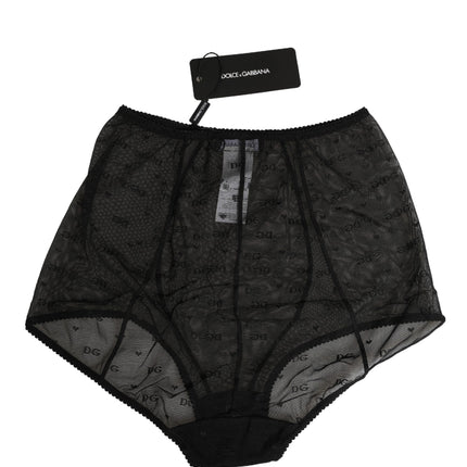 Dolce & Gabbana Black Nylon Stretch Slip Girdle Panty Underwear