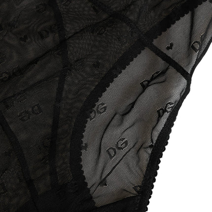 Dolce & Gabbana Black Nylon Stretch Slip Girdle Panty Underwear