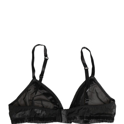 Dolce & Gabbana Black Nylon Stretch Soft Cup Brassiere Underwear