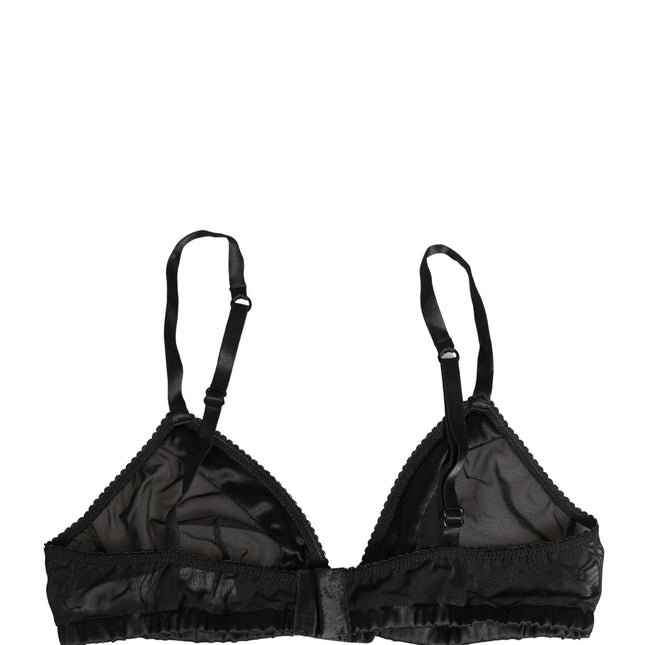 Dolce & Gabbana Black Nylon Stretch Soft Cup Brassiere Underwear