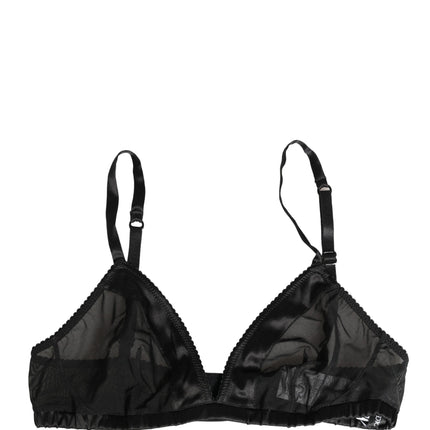 Dolce & Gabbana Black Nylon Stretch Soft Cup Brassiere Underwear