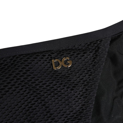 Dolce & Gabbana Black Tie-Side Bikini Bottom Swimsuit Swimwear