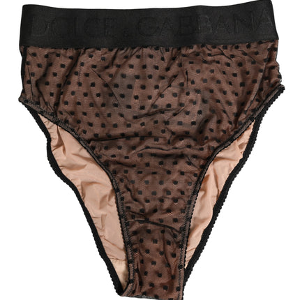 Dolce & Gabbana Black Beige Polka Dot Butterfly Brief Underwear