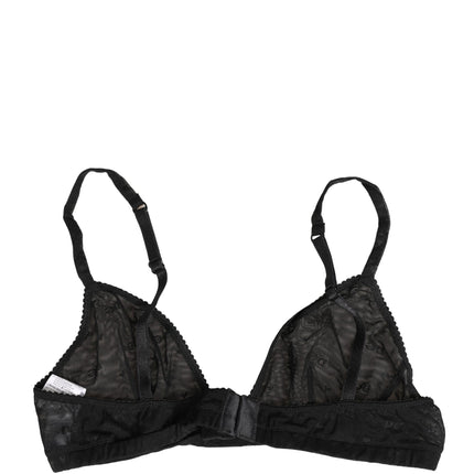 Dolce & Gabbana Black Nylon Stretch Soft Cup Brassiere Underwear