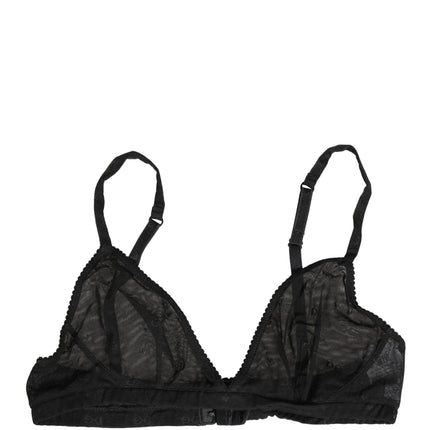 Dolce & Gabbana Black Nylon Stretch Soft Cup Brassiere Underwear