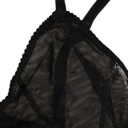 Dolce & Gabbana Black Nylon Stretch Soft Cup Brassiere Underwear