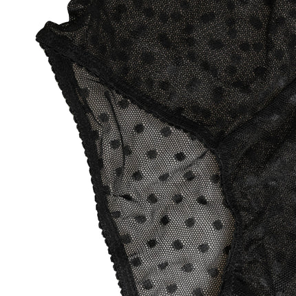 Dolce & Gabbana Black Logo Girdle High Waist Panty Underwear