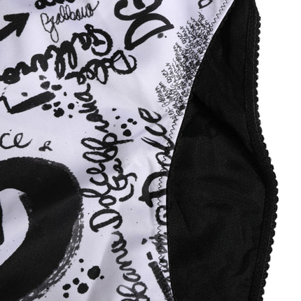 Dolce & Gabbana Black White Graphic Logo High Brief Underwear