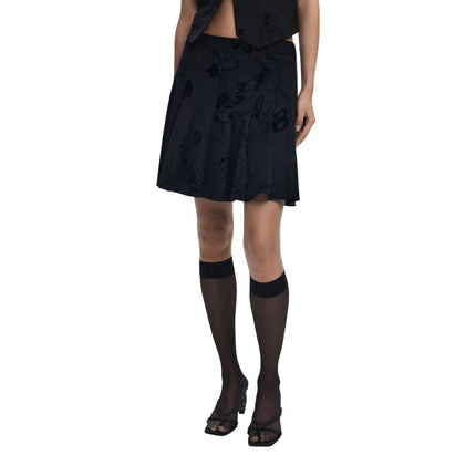 Desigual Black Polyester Mini Skirt