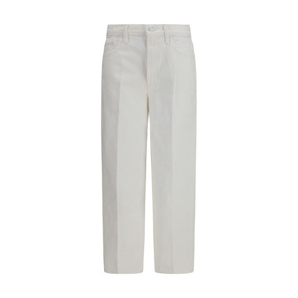 Mother Denim White Cotton Bootcut Jeans