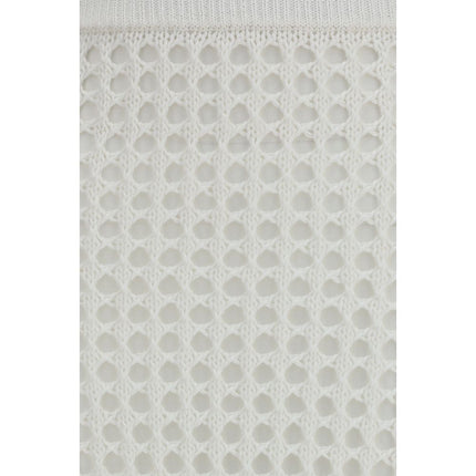 Max Mara Pure White Cotton Midi Skirt