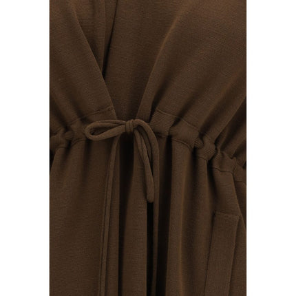 Ella Brown Viscose Coat
