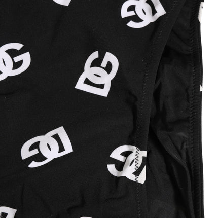 Dolce & Gabbana White Black Logo Waistband Midi Brief Underwear