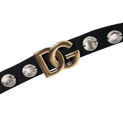 Dolce & Gabbana Black Crystal Embellished Bikini Bottom Swimwear