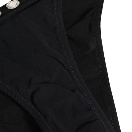 Dolce & Gabbana Black Crystal Embellished Bikini Bottom Swimwear