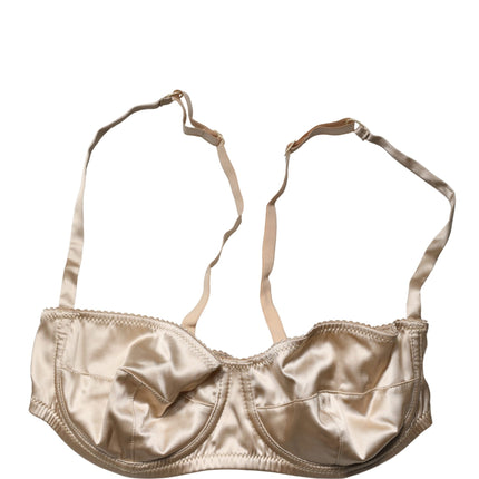 Dolce & Gabbana Beige Semi-Pad Underwire Balconette Bra Underwear
