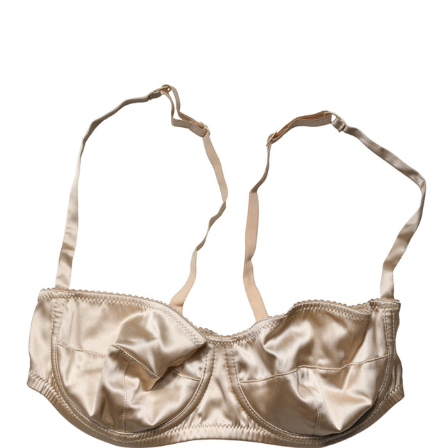 Dolce & Gabbana Beige Semi-Pad Underwire Balconette Bra Underwear