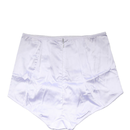 Dolce & Gabbana White Silk Blend High Waist Girdle Panty Underwear