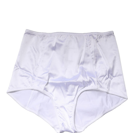 Dolce & Gabbana White Silk Blend High Waist Girdle Panty Underwear