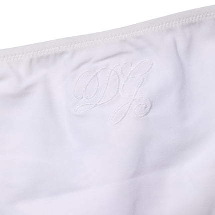 Dolce & Gabbana White Side-Tie Bikini Bottom Swimsuit Swimwear