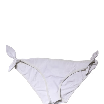 Dolce & Gabbana White Side-Tie Bikini Bottom Swimsuit Swimwear