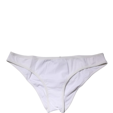 Dolce & Gabbana White Nylon Stretch Mid Waist Brief Panty Underwear