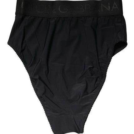 Dolce & Gabbana Black Logo Waistband High Brief Underwear
