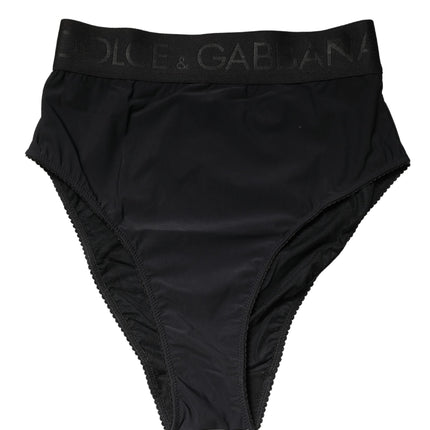 Dolce & Gabbana Black Logo Waistband High Brief Underwear