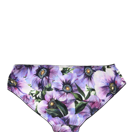 Dolce & Gabbana Multicolor Floral Mid Waist Brief Panty Underwear