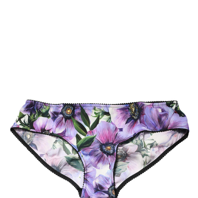 Dolce & Gabbana Multicolor Floral Mid Waist Brief Panty Underwear