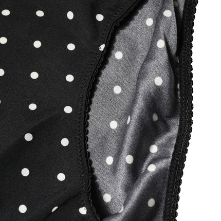 Dolce & Gabbana Black Polka Dots Mid Waist Brief Panty Underwear