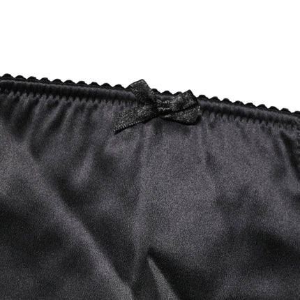 Dolce & Gabbana Black Silk Blend High Waist Girdle Panty Underwear