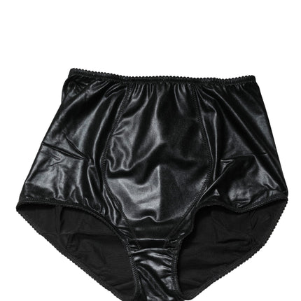 Dolce & Gabbana Black Silk Blend High Waist Girdle Panty Underwear