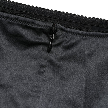 Dolce & Gabbana Black Silk Blend High Waist Girdle Panty Underwear