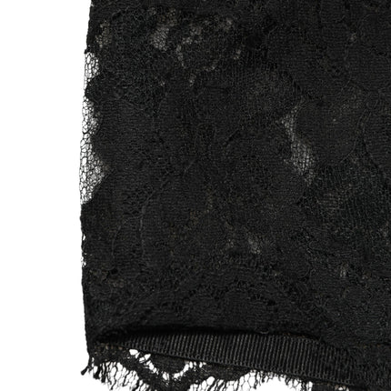 Dolce & Gabbana Black Lace Bandeau Bra Tube Top Underwear