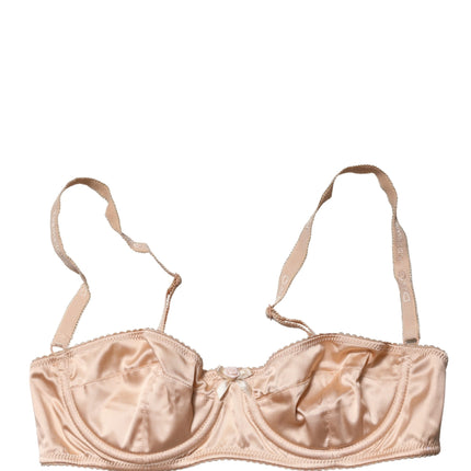 Dolce & Gabbana Beige Semi-Pad Underwire Balconette Bra Underwear