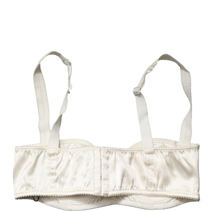 Dolce & Gabbana Off White Semi-Pad Underwire Balconette Bra Underwear