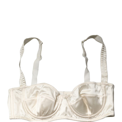 Dolce & Gabbana Off White Semi-Pad Underwire Balconette Bra Underwear